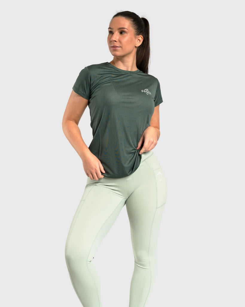 Green Basic Training T-Shirt - Peach Tights - T-shirt