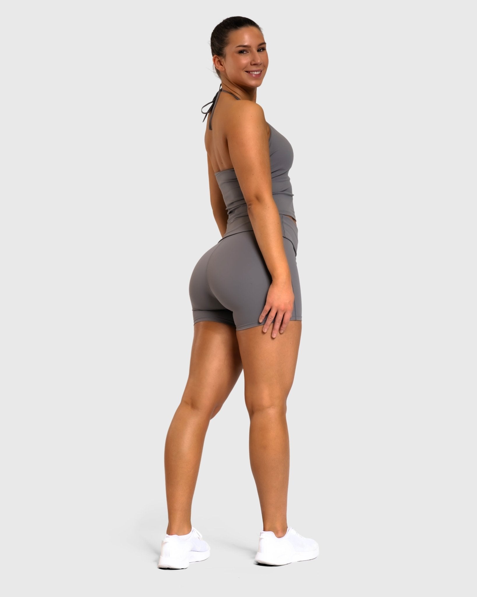 Grey Allure Shorts - Peach Tights - Shorts