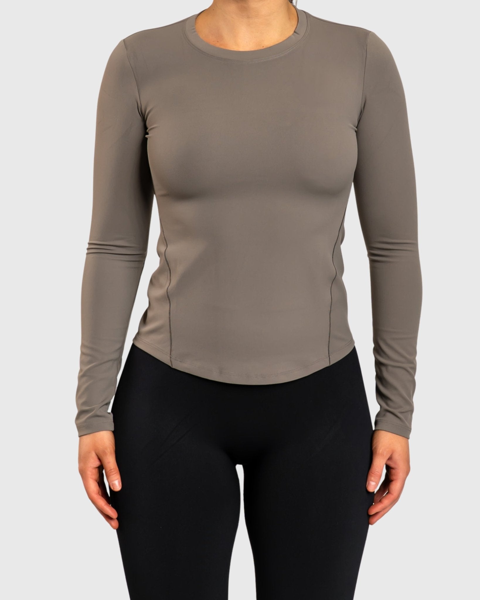 Grey Base Long Sleeve - Peach Tights - Long sleeve