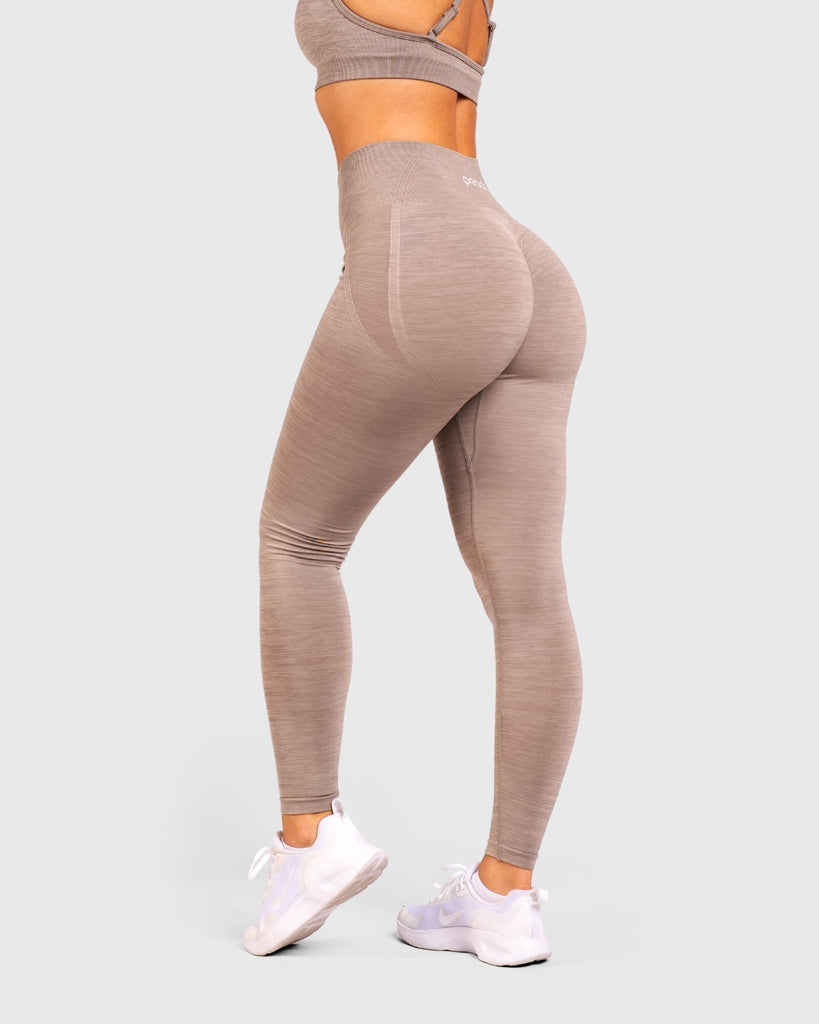 Grey Khaki Elevate Tights - Peach Tights - Shorts