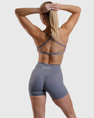 Grey Twist Sports - bra - Peach Tights - Sports - Bra