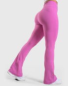 Hot Pink Flared Yoga - Peach Tights - Tights