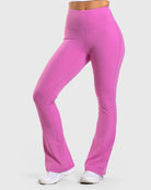 Hot Pink Flared Yoga - Peach Tights - Tights