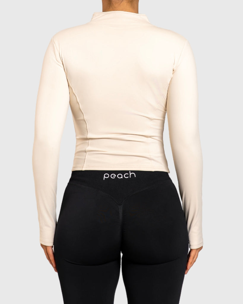 Ivory Active Jacket - Peach Tights - Long sleeve