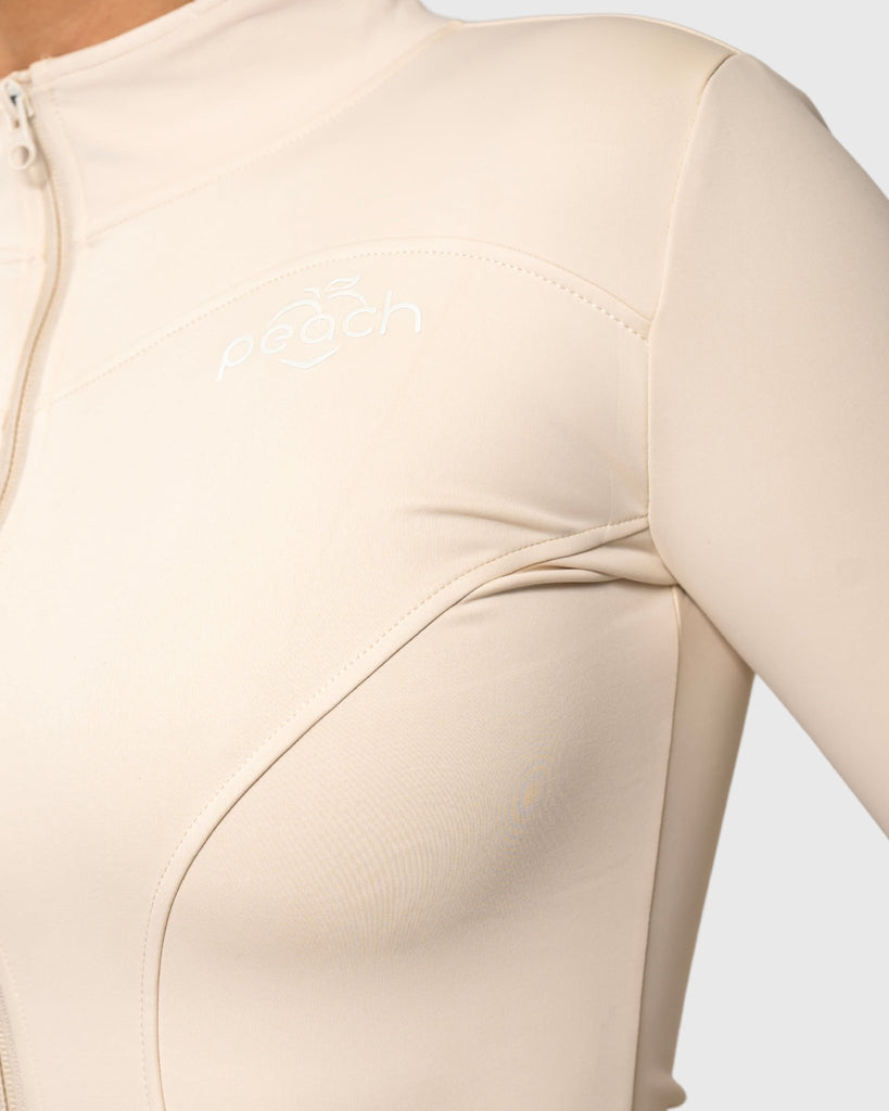 Ivory Active Jacket - Peach Tights - Long sleeve