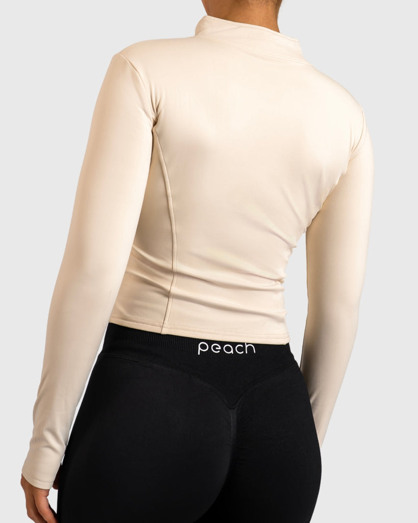 Ivory Active Jacket - Peach Tights - Long sleeve