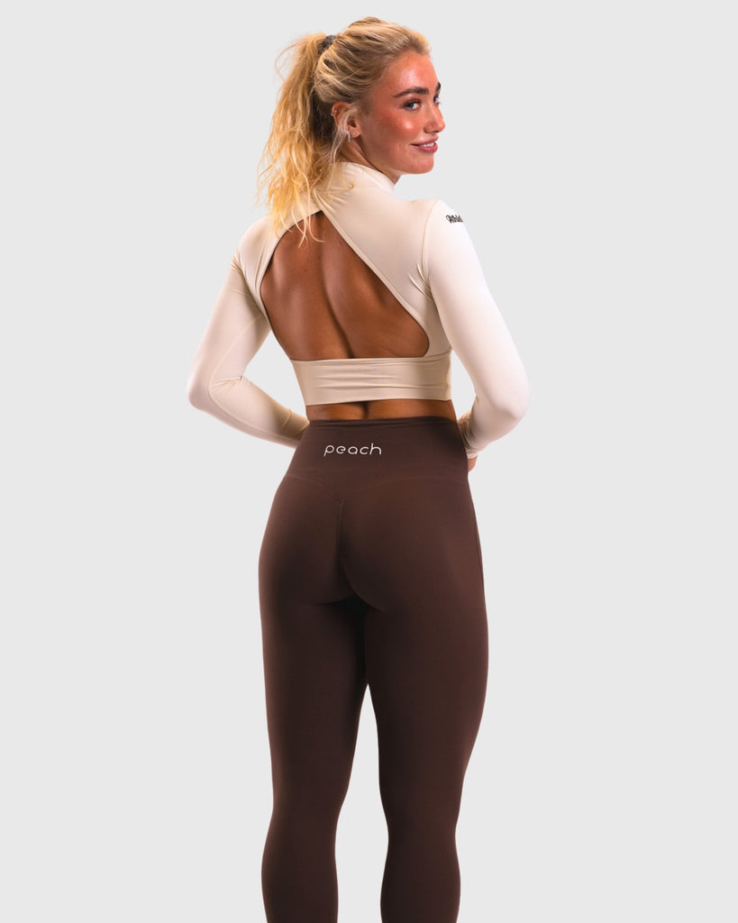 Ivory Reveal Long Sleeve - Peach Tights - Long sleeve