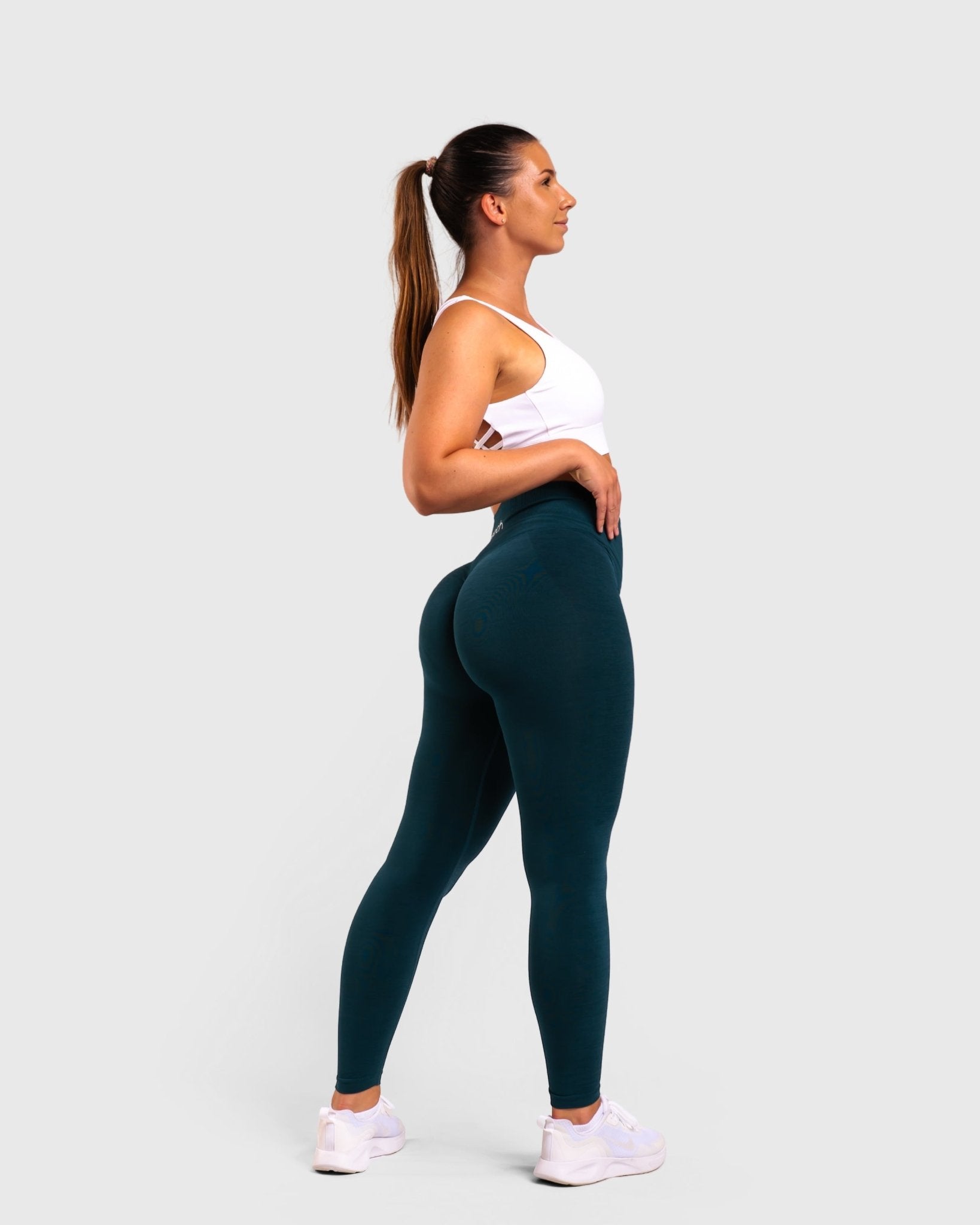 Jungle Green Deluxe Mid Waist - Peach Tights - Tights