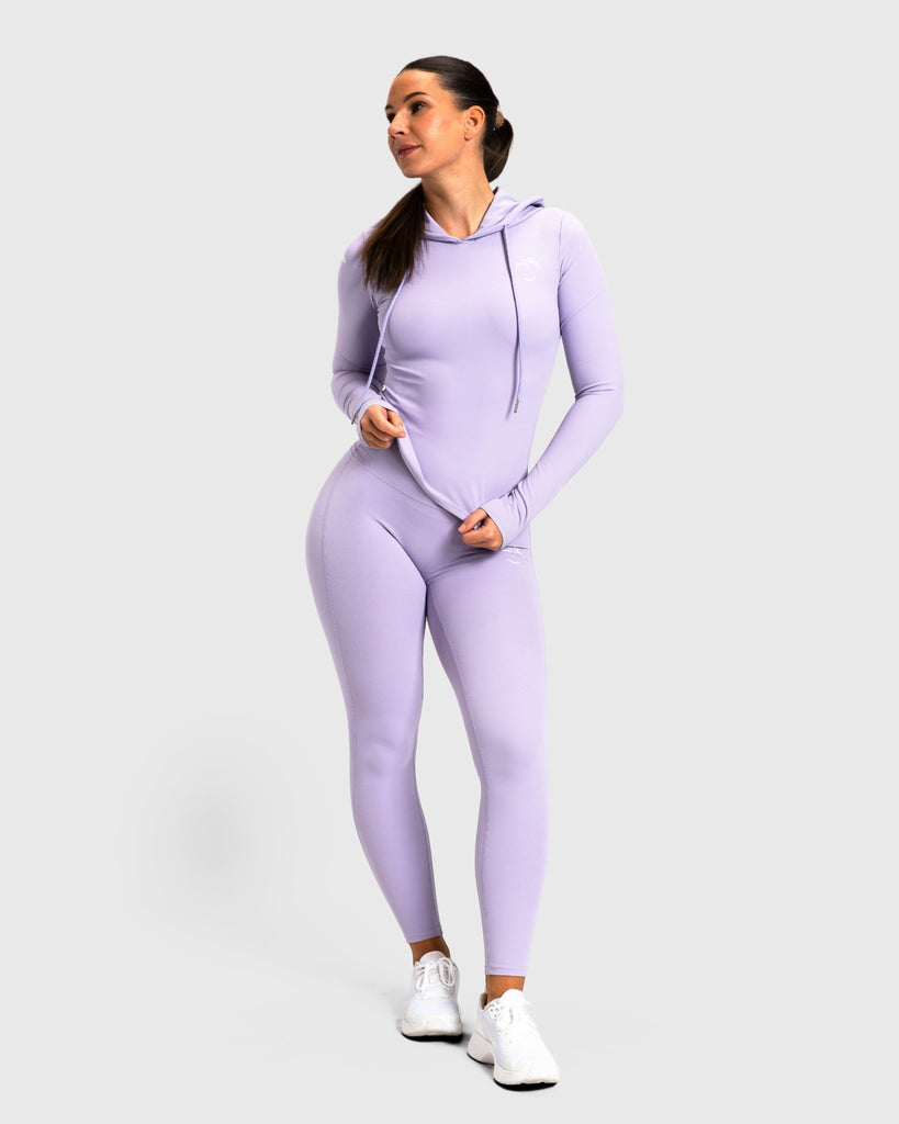 Lavender Serenity Sweatshirt - Peach Tights - Long sleeve