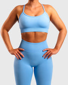 Light Blue Performa Sports - bra - Peach Tights - Sports - Bra