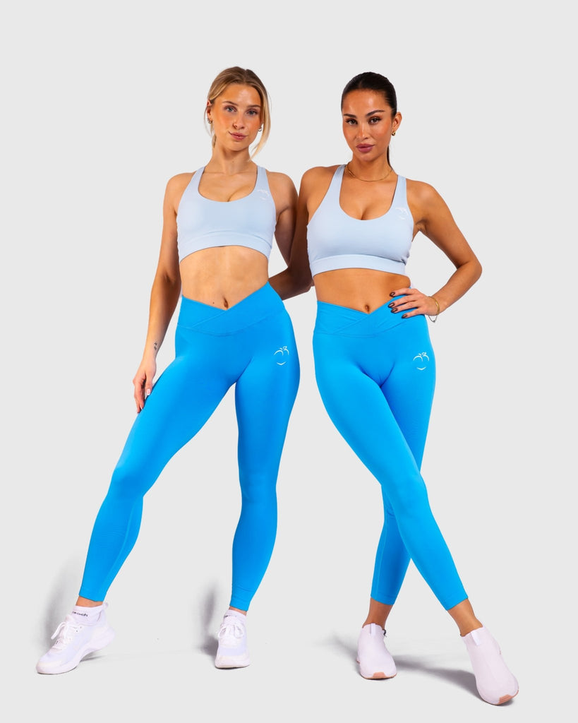 Light Blue Revive Sports-bra - Peach Tights - Sports-Bra