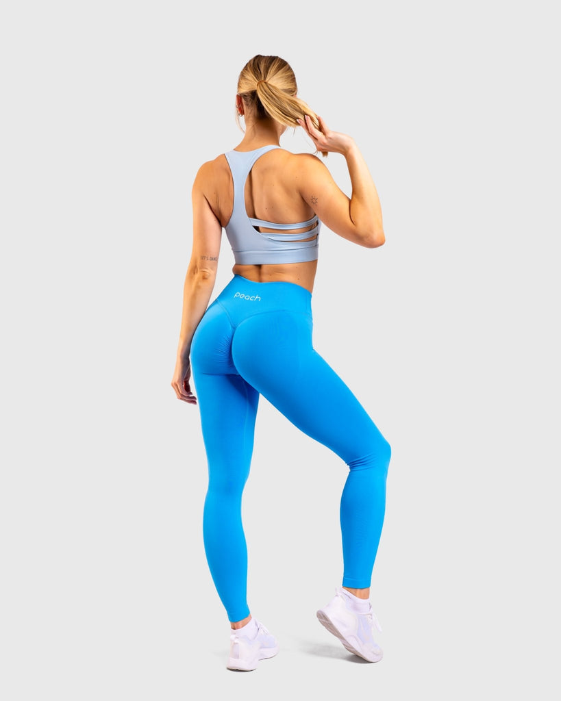 Light Blue Revive Sports-bra - Peach Tights - Sports-Bra