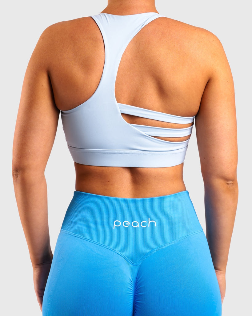 Light Blue Revive Sports-bra - Peach Tights - Sports-Bra