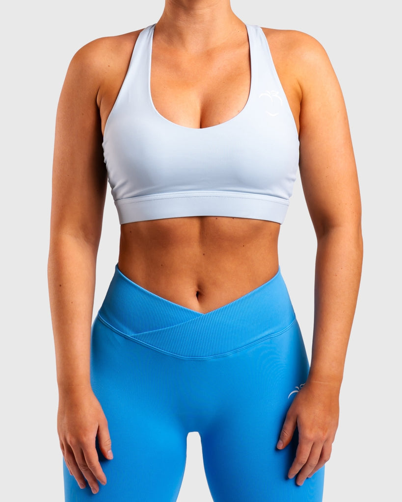 Light Blue Revive Sports-bra - Peach Tights - Sports-Bra