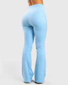 Light Blue Softelle Flared Pants - Peach Tights - Tights