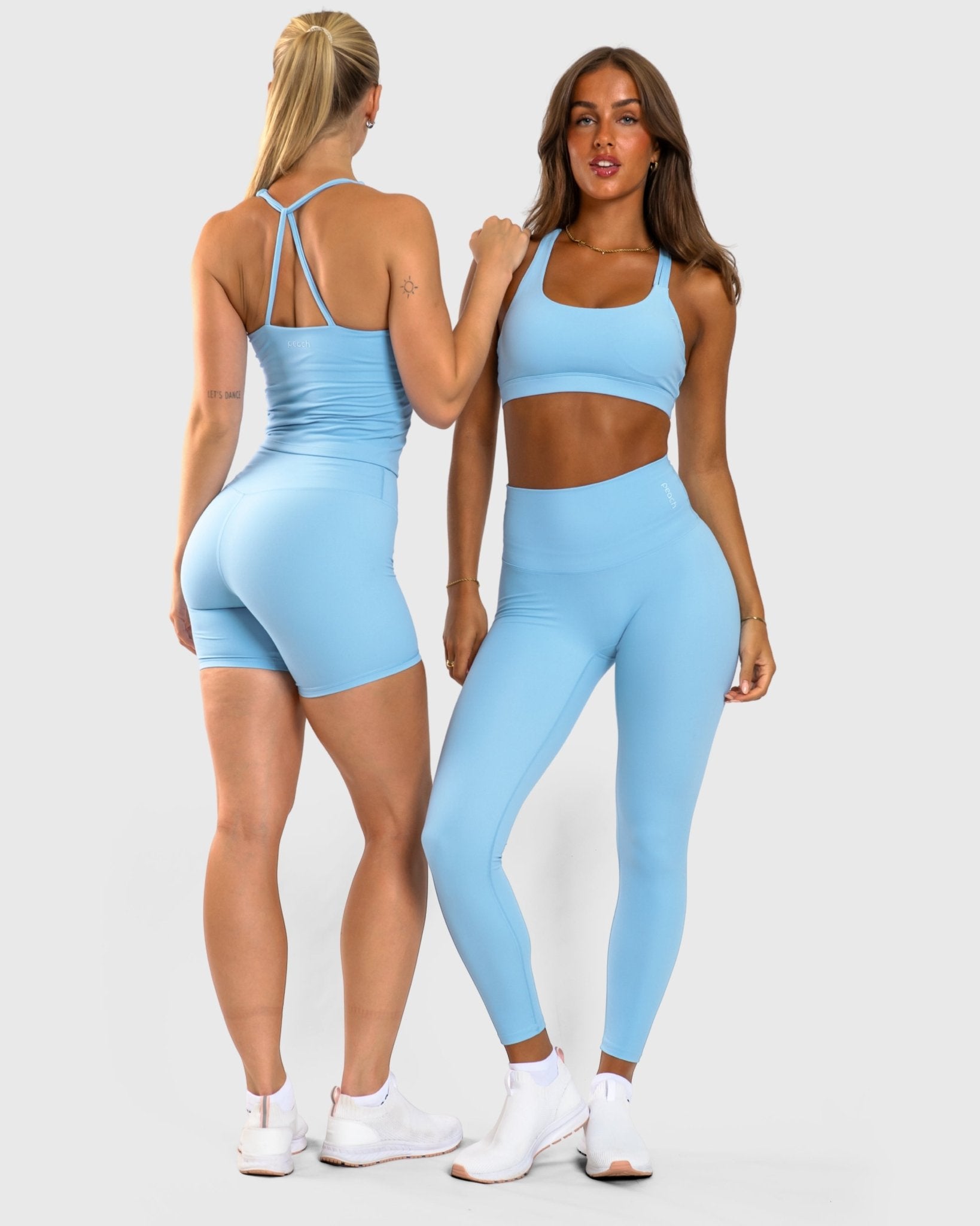 Light Blue Softelle Sports - bra - Peach Tights - Sports - Bra