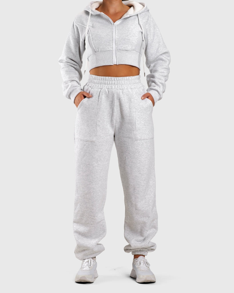 Light Grey Vibe Sweatpants - Peach Tights - Sweatpants