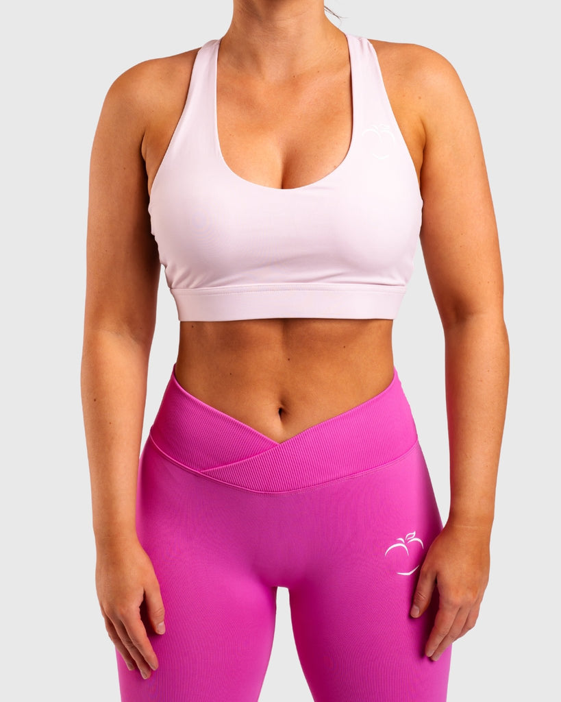 Light Pink Revive Sports-bra - Peach Tights - Sports-Bra