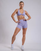 Light Purple Twist Shorts - Peach Tights - Shorts