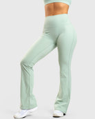 Mint Green Softelle Flared Pants - Peach Tights - Tights