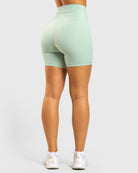 Mint Green Softelle Shorts - Peach Tights - Tights