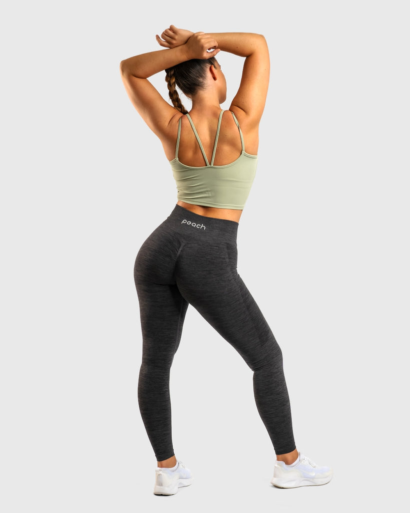 Pastel Green Softline Singlet - Peach Tights - Sports - Bra