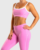 Pink Bloom Topp - Peach Tights - Sports - Bra
