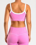 Pink Bloom Topp - Peach Tights - Sports - Bra