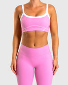 Pink Bloom Topp - Peach Tights - Sports - Bra