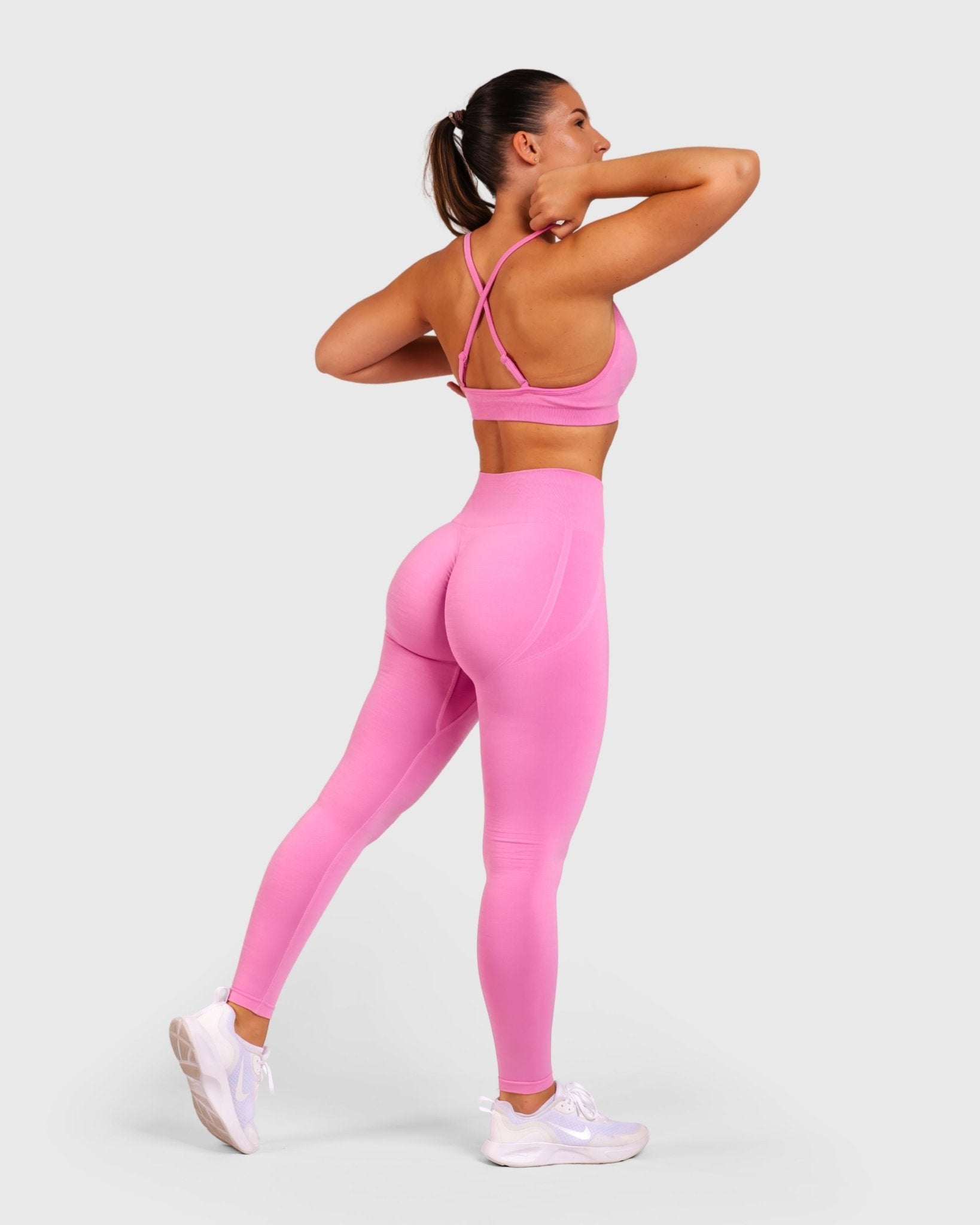 Pink Elevate Sports - bra - Peach Tights - Sports - Bra