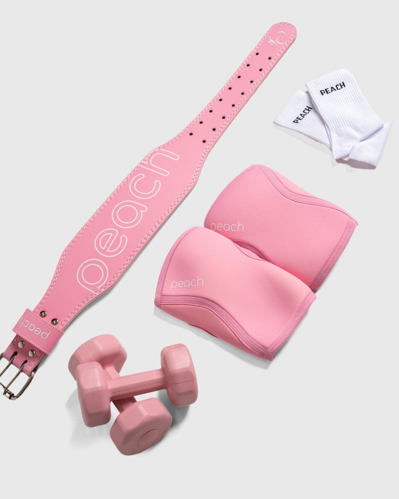 Pink Lifting Belt - Peach Tights - 