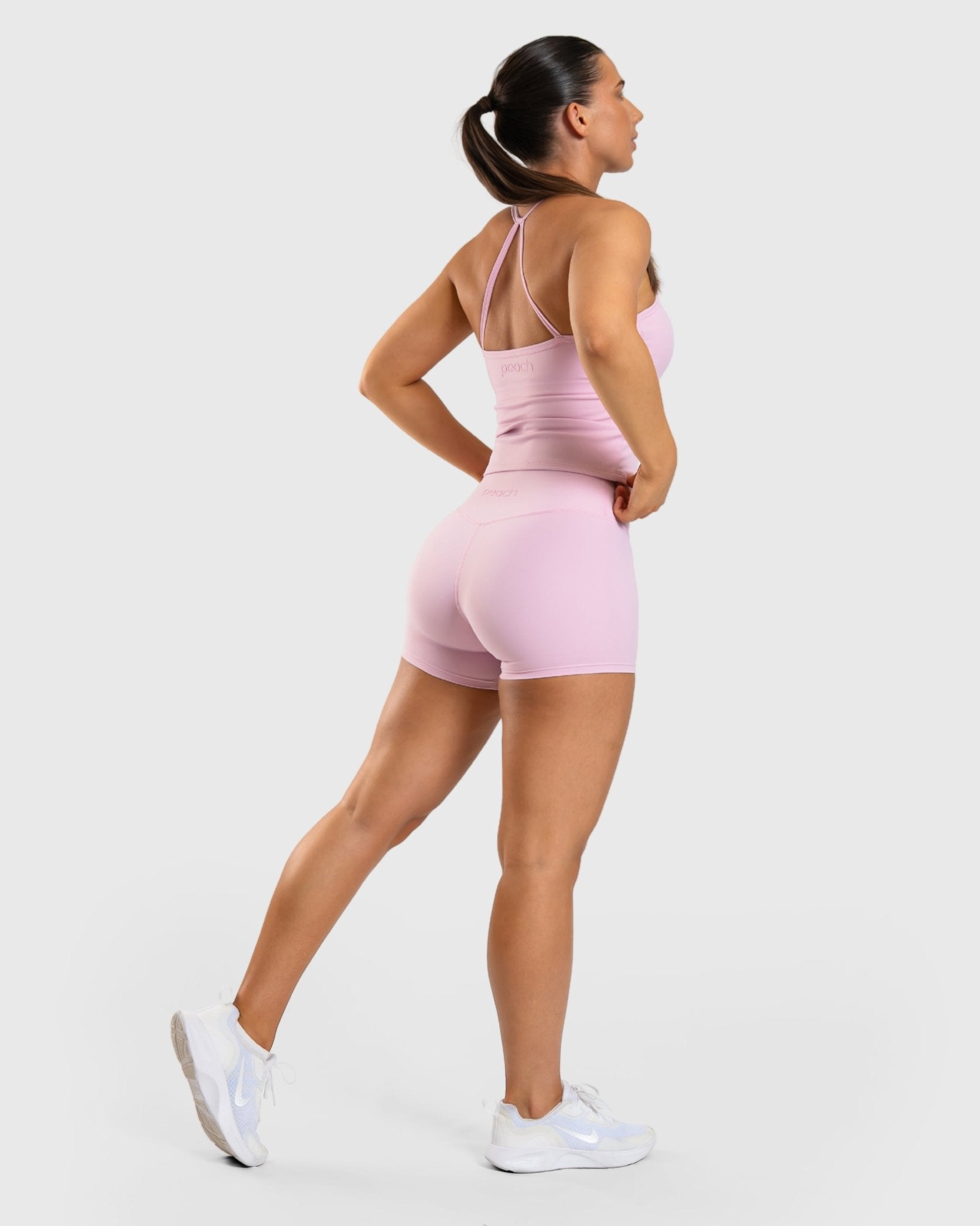 Pink Noiré Shorts - Peach Tights - Tights