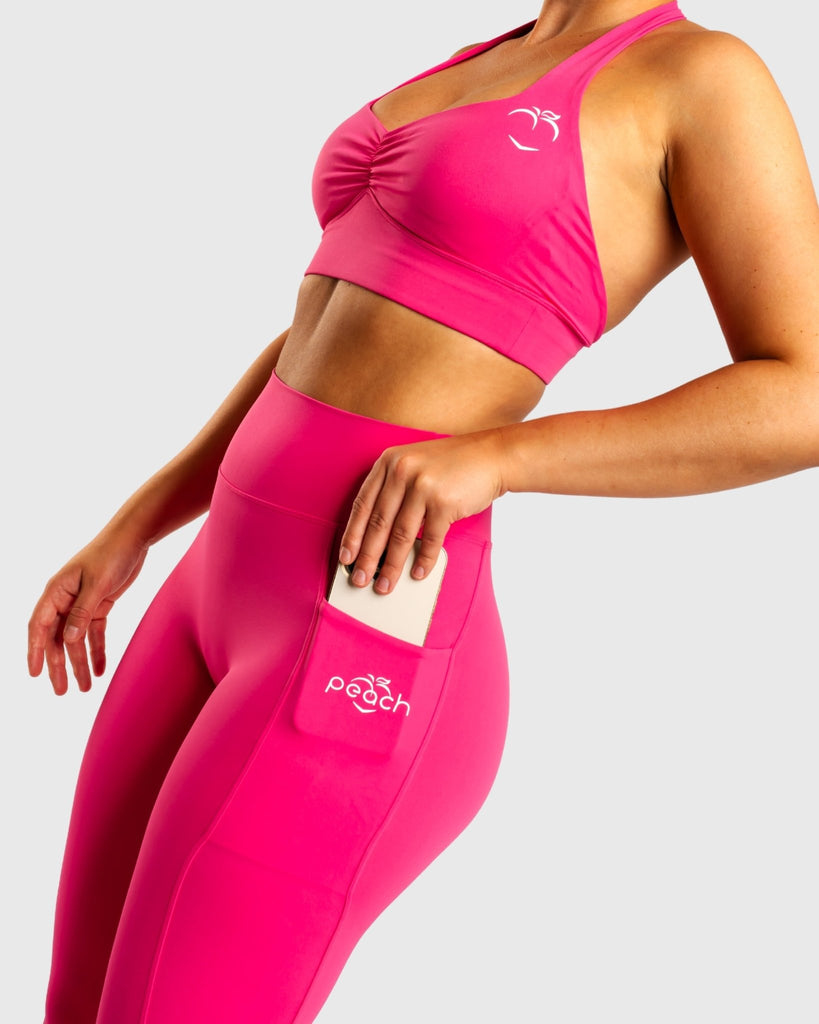 Pink Pulse Sports - bra - Peach Tights - Sports - Bra