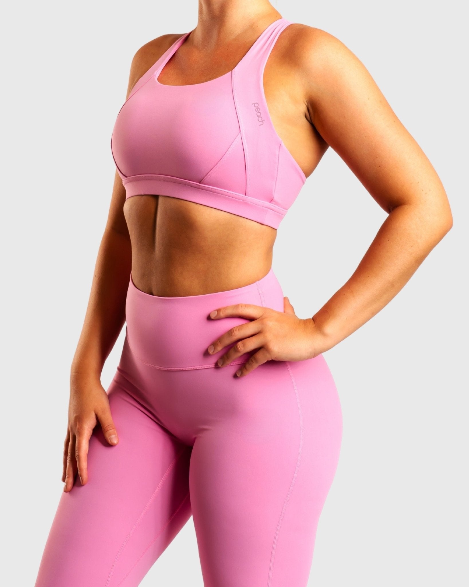 Pink Sculpt Topp - Peach Tights - Sports - Bra