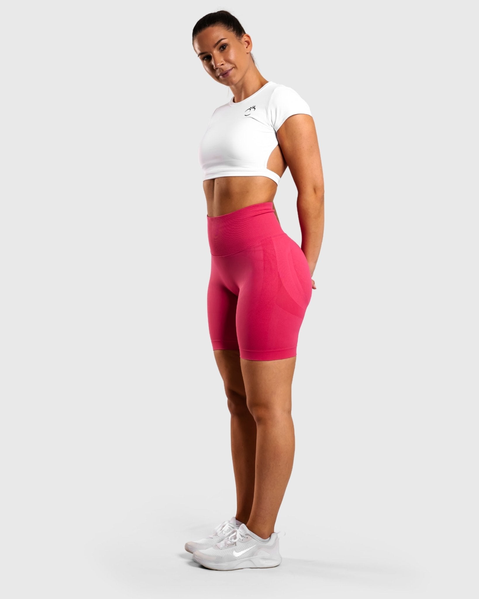 Pink Solid Shorts - Peach Tights - Shorts