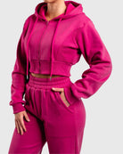 Pink Vibe Cropped Hoodie - Peach Tights - Hoodie