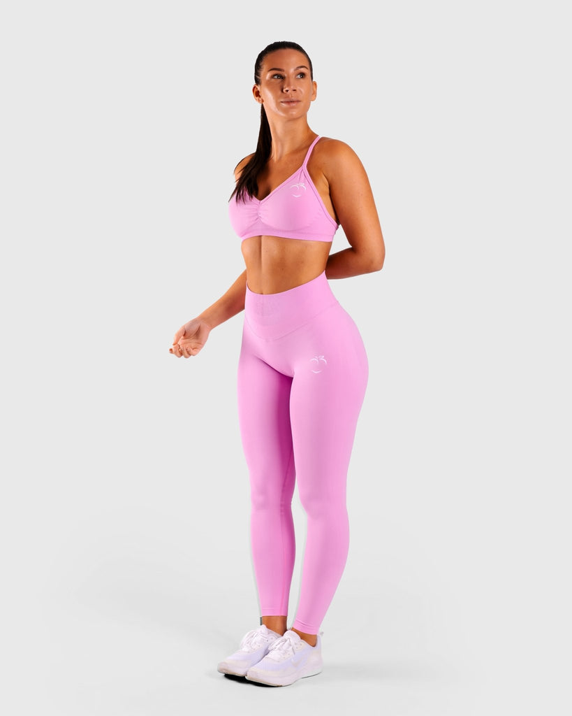 Pink Vivid Sports - bra - Peach Tights - Sports - Bra