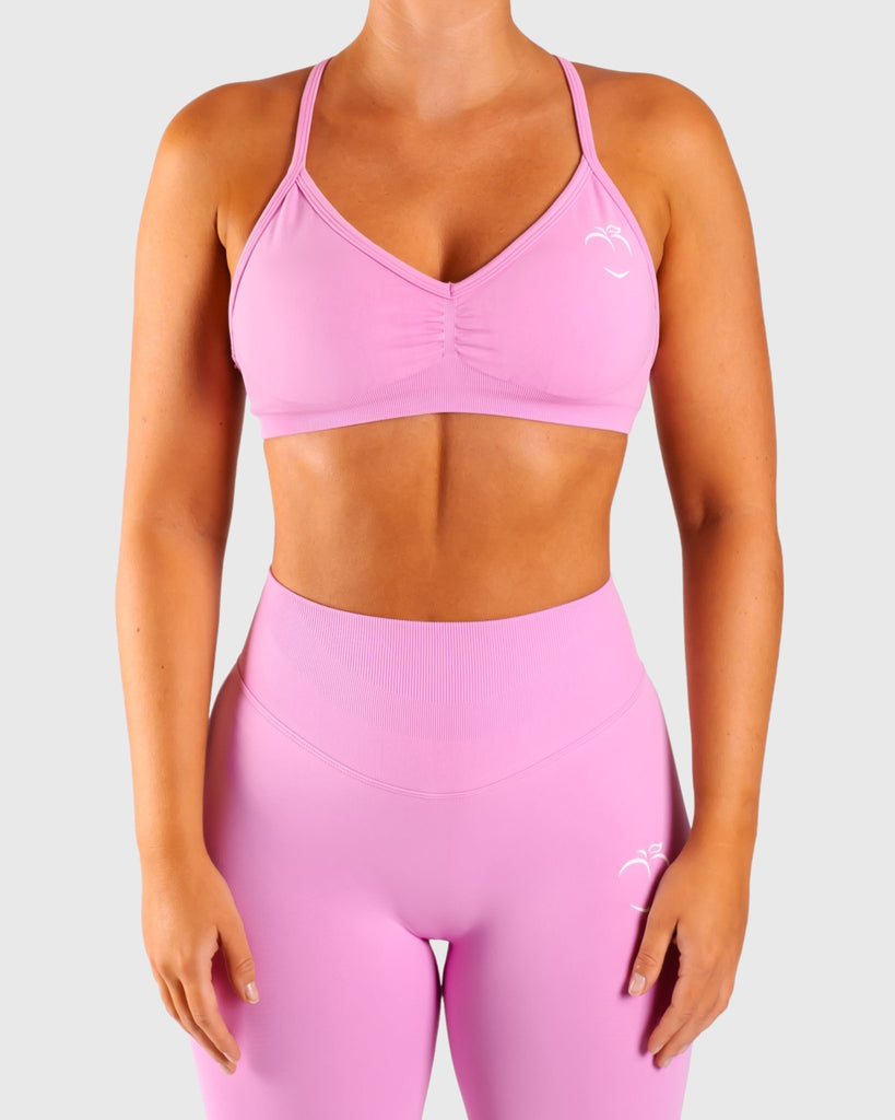 Pink Vivid Sports - bra - Peach Tights - Sports - Bra