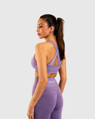 Purple Ease Sports-bra - Peach Tights - Sports-Bra