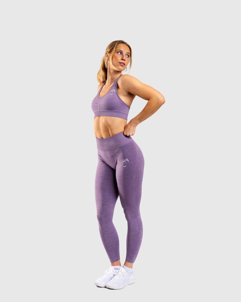 Purple Ease Sports-bra - Peach Tights - Sports-Bra