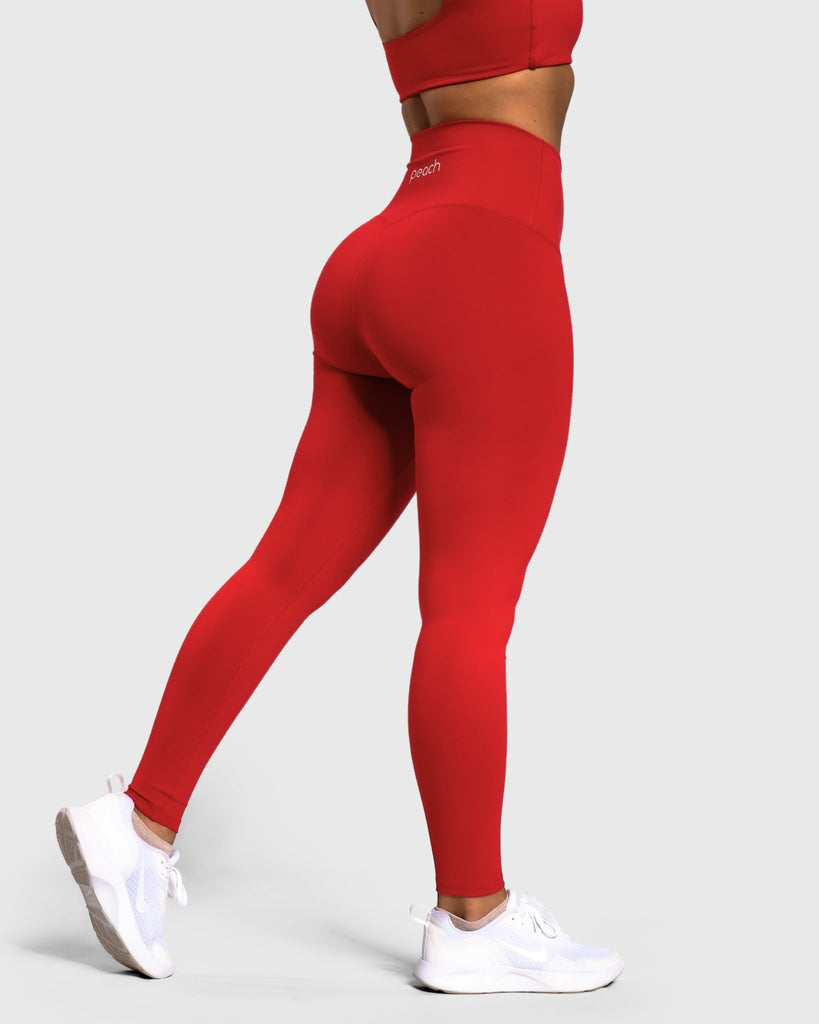 Red Refine Tights - Peach Tights - Tights