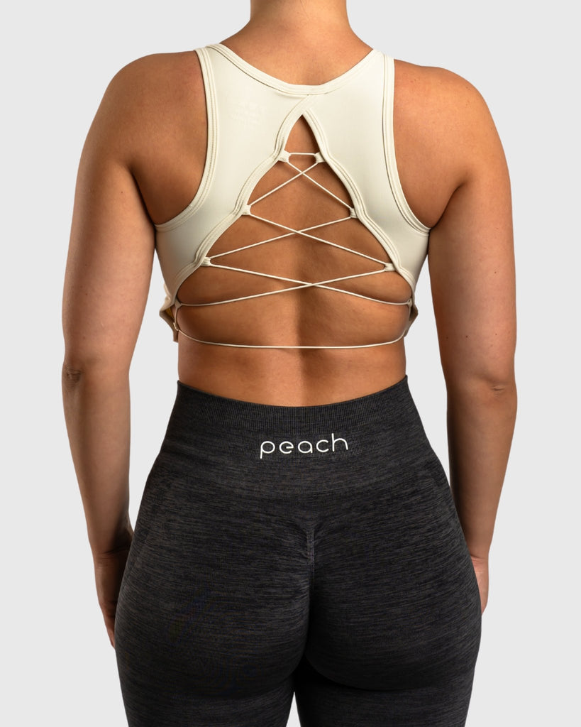 Sand Weave Topp - Peach Tights - Sports - Bra