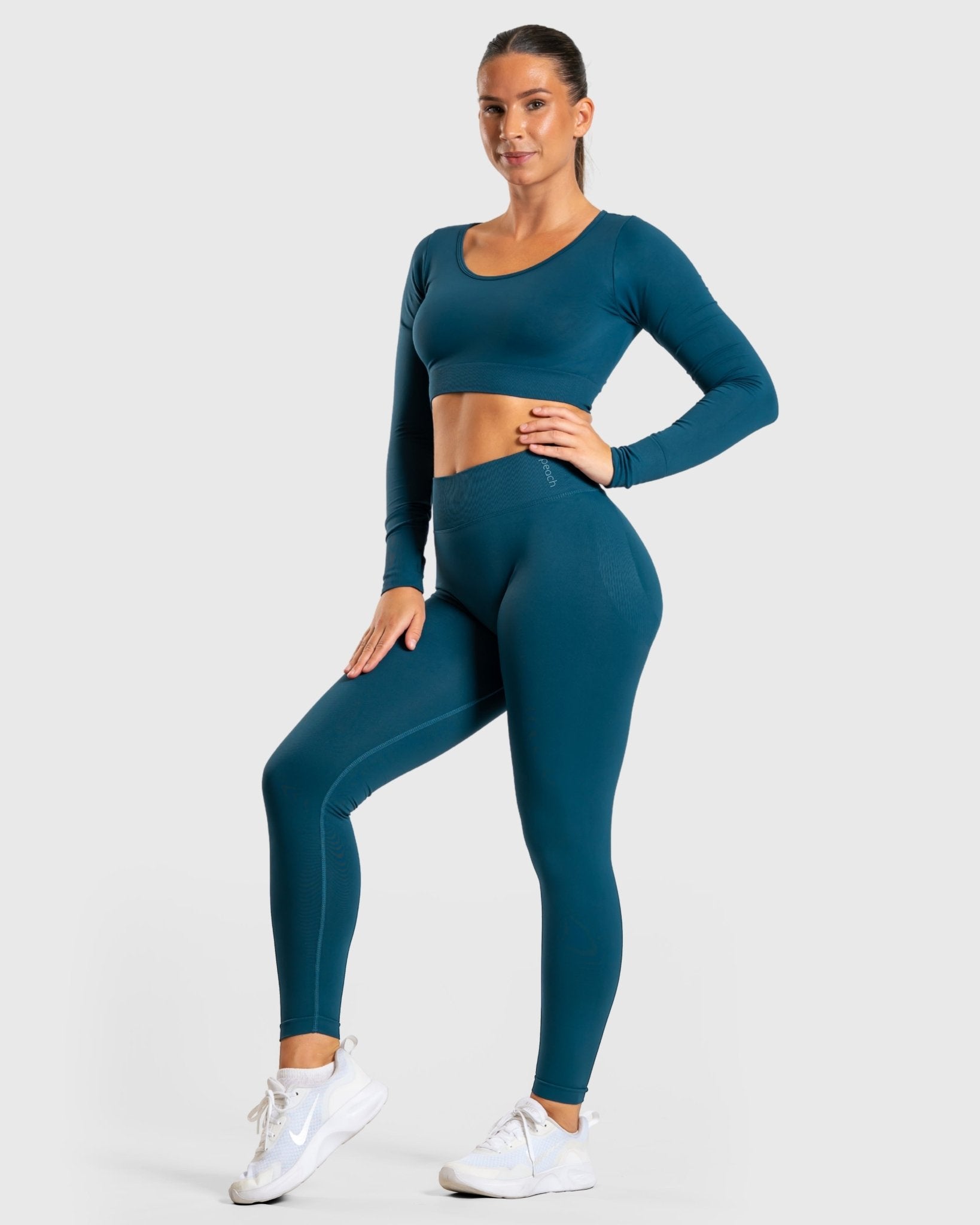 Sea Blue Ignite Long Sleeve - Peach Tights - Long sleeve