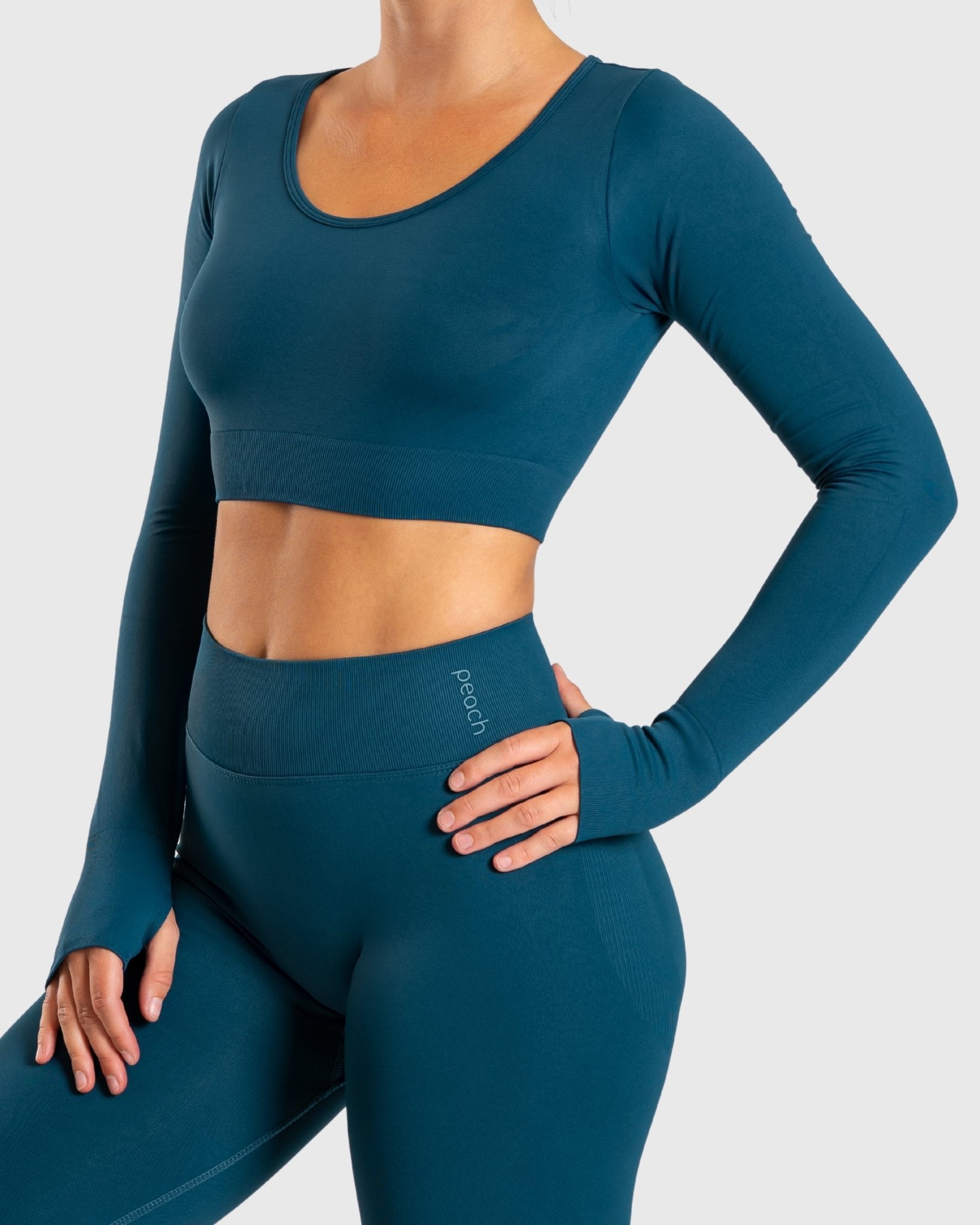 Sea Blue Ignite Long Sleeve - Peach Tights - Long sleeve