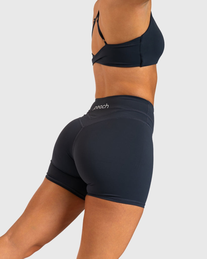 Steel Blue Velocity Shorts - Peach Tights - Shorts