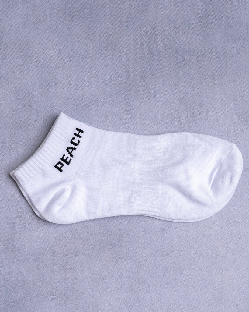 White Ankle Training Socks - Peach Tights - Socks