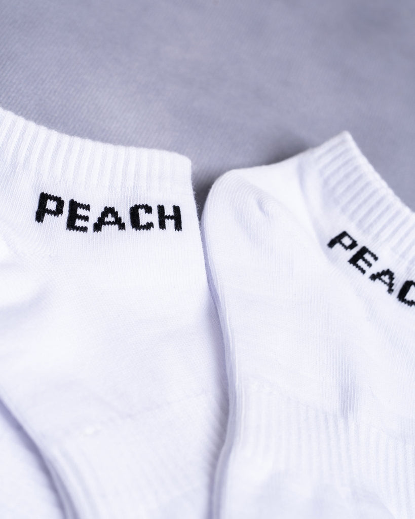 White Ankle Training Socks - Peach Tights - Socks