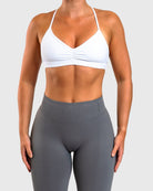White Athleisure Sports - bra - Peach Tights - Sports - Bra