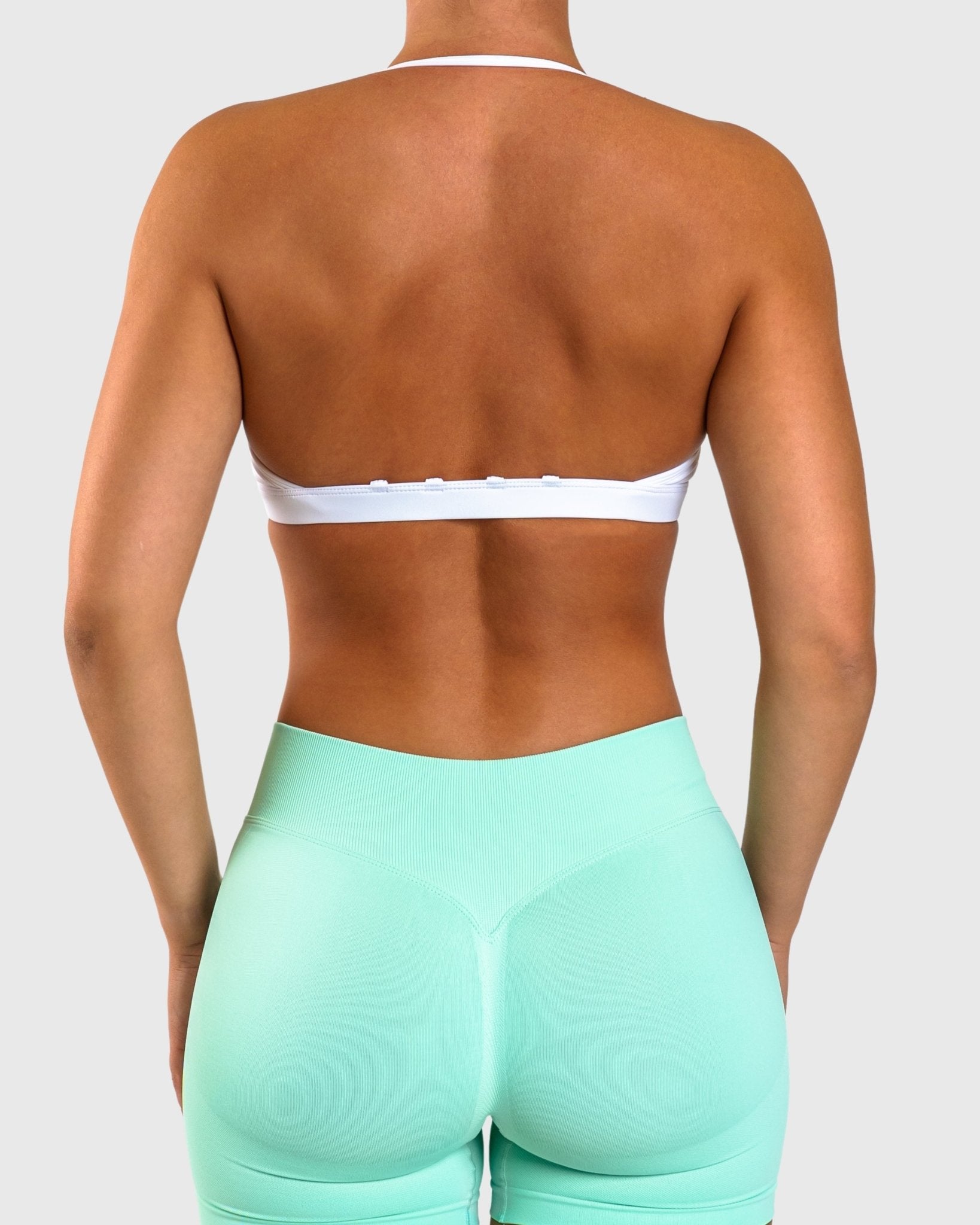 White Athleisure Sports - bra - Peach Tights - Sports - Bra