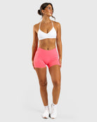 White Athleisure Sports - bra - Peach Tights - Sports - Bra